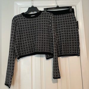 Black & White Sweater Set